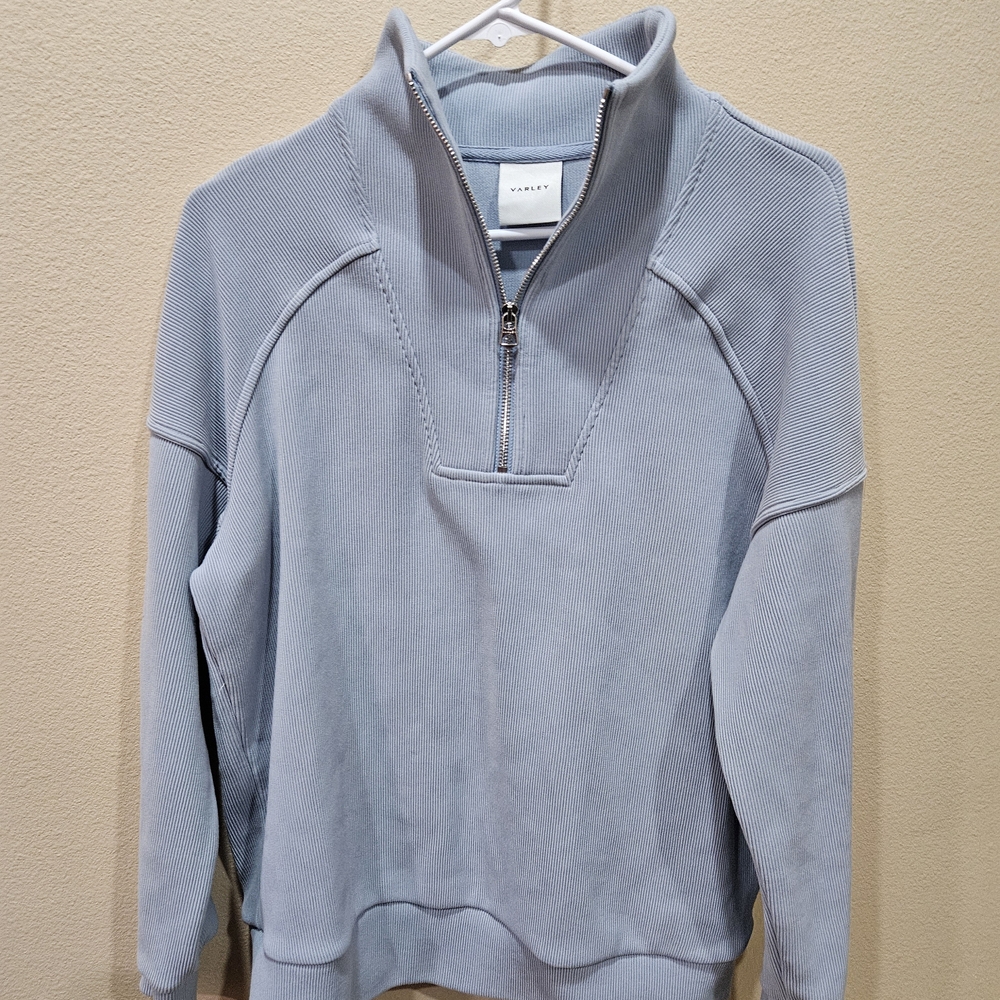 Varley Light Blue Half-Zip Pullover Sweater